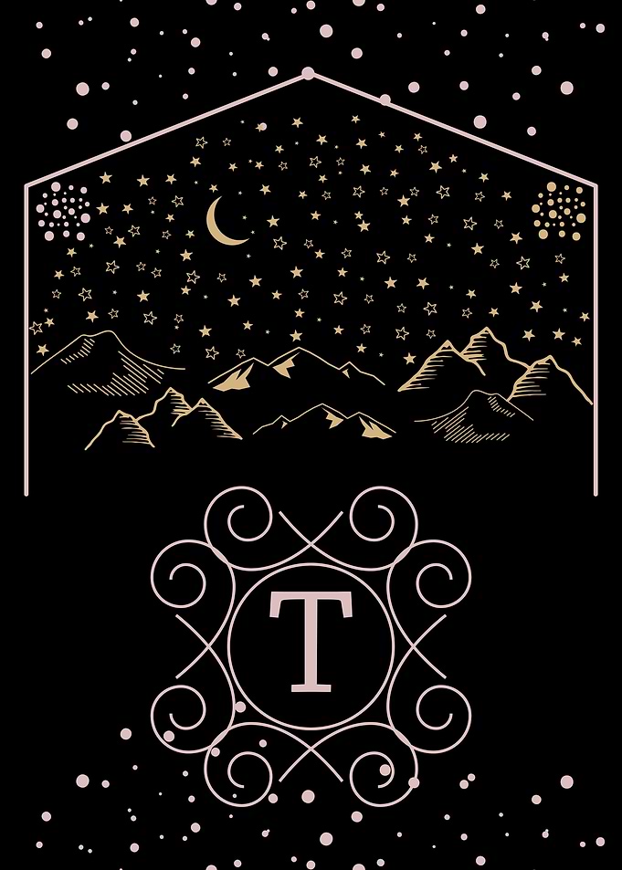 Starry Night Monogram T