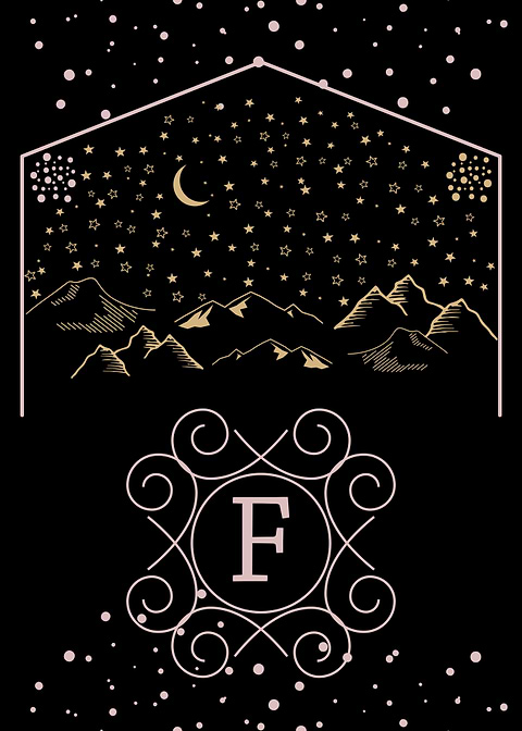 Starry Night Monogram F