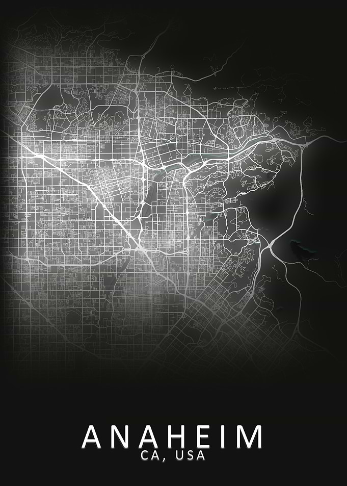 Anaheim CA USA City Map