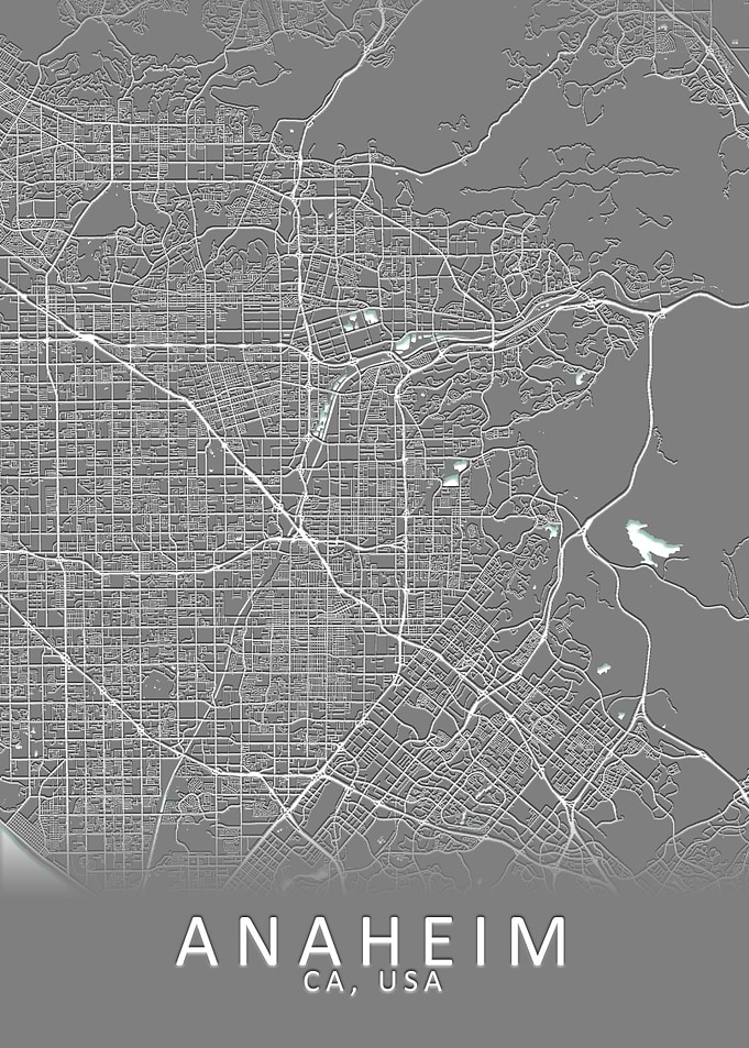 Anaheim CA USA City Map