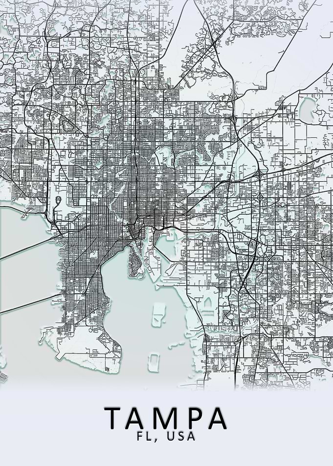 Tampa FL USA City Map