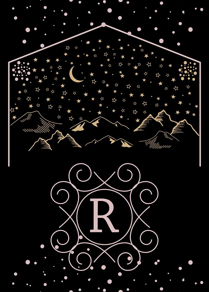 Starry Night Monogram R