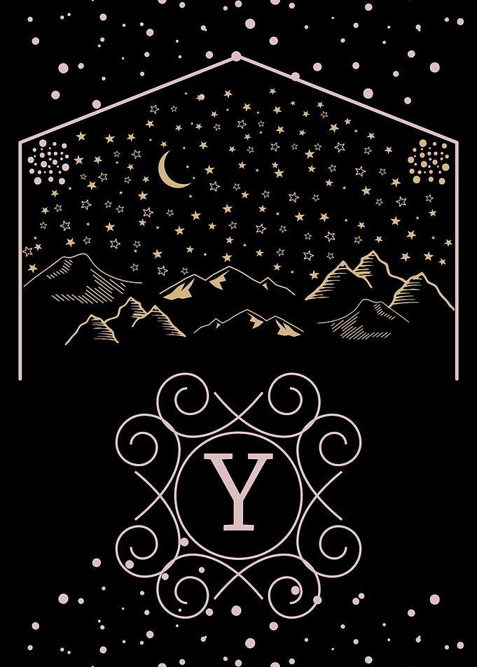 Starry Night Monogram Y