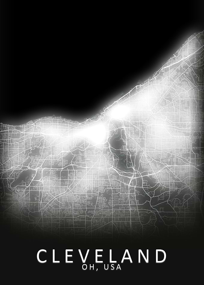 Cleveland OH USA City Map