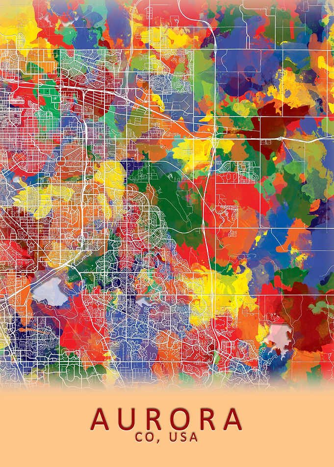 Aurora CO USA City Map
