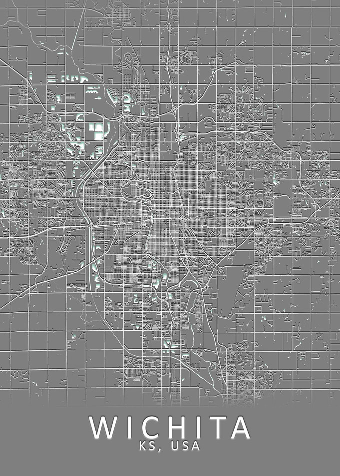 Wichita KS USA City Map