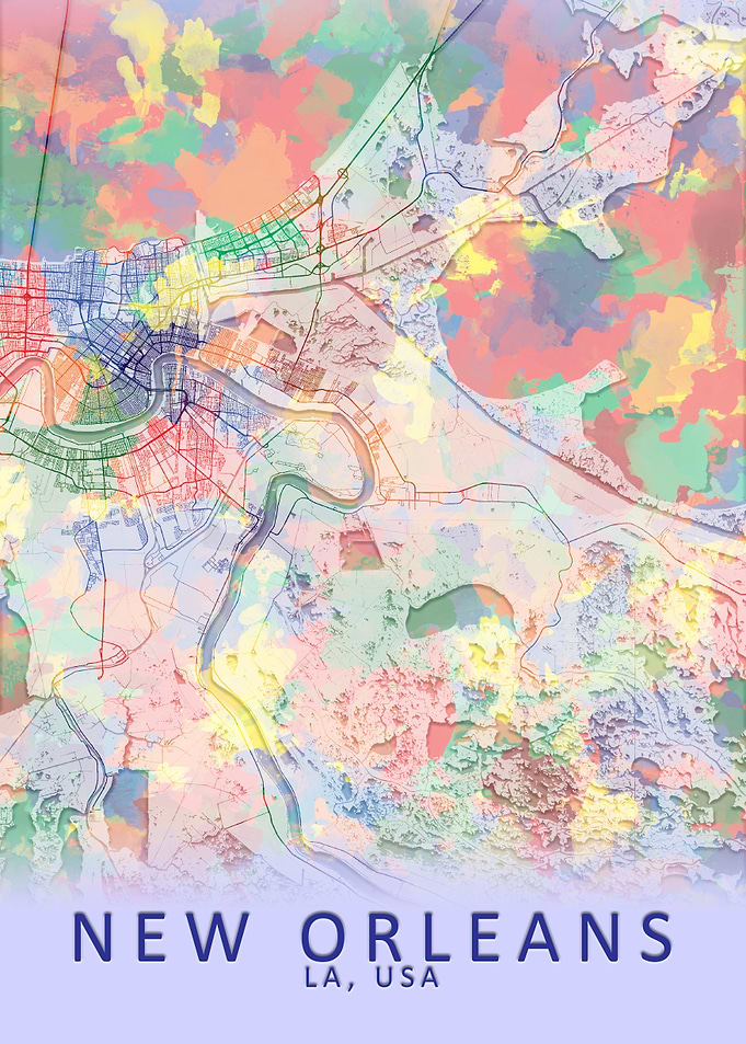 New Orleans USA City Map
