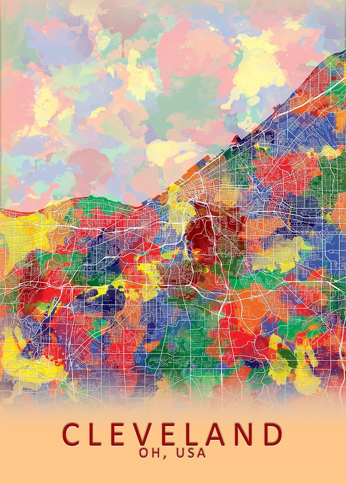 Cleveland OH USA City Map