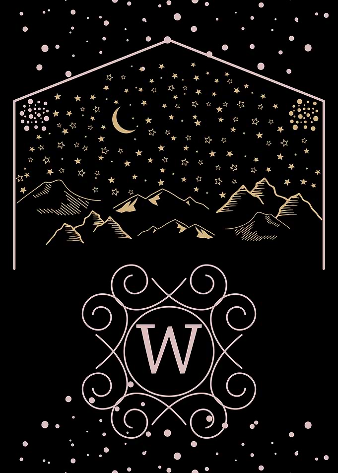 Starry Night Monogram Q