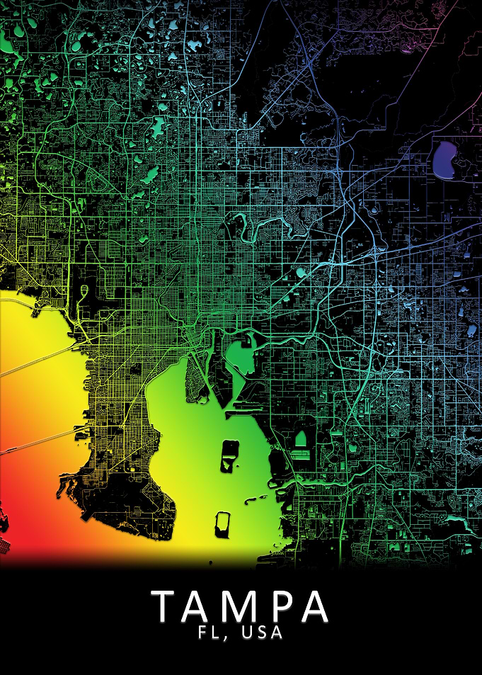 Tampa FL USA City Map
