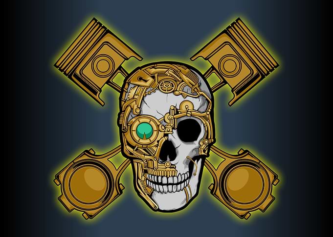 Skull Mechanical Steampunk