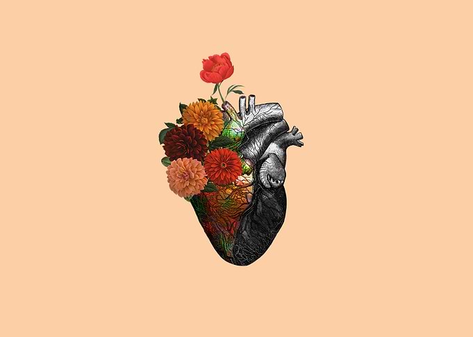 Heart with Flowers