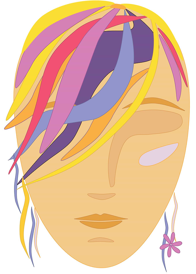 Styled woman face