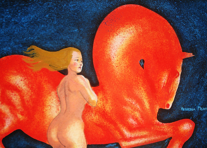 Woman and horse