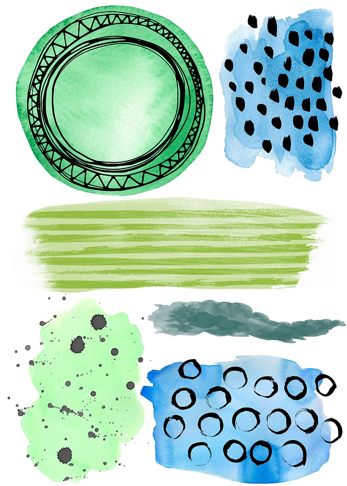 Abrstract green watercolou