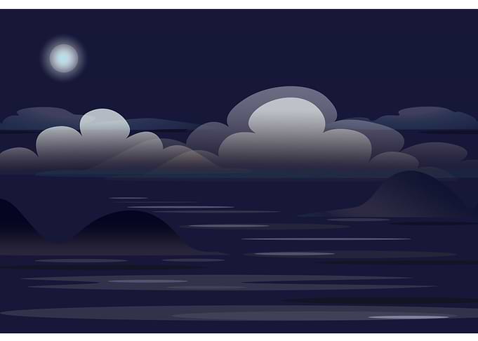 Landscape clouds and sea