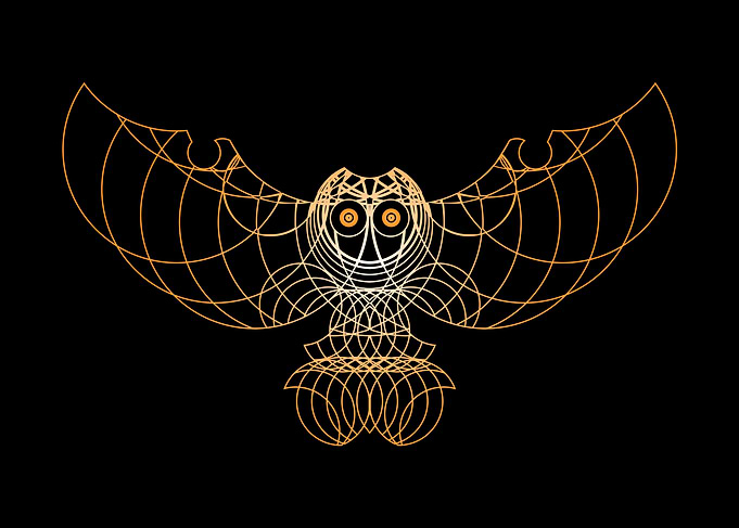 Owl Circle Art