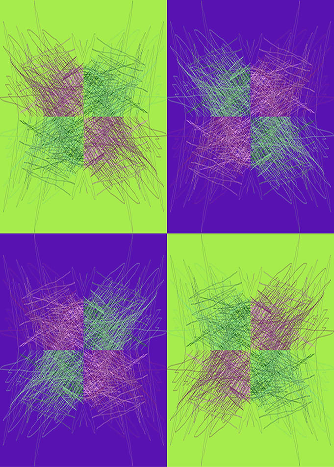 green purple panel