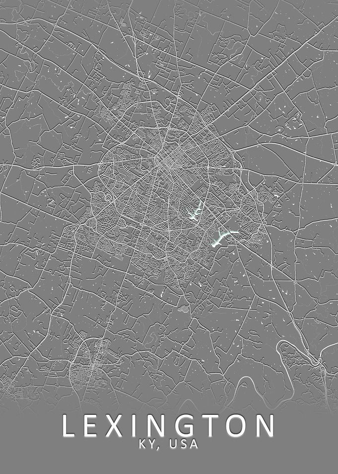 Lexington KY USA City Map