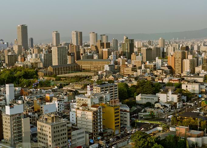 OSAKA cityscape pano view