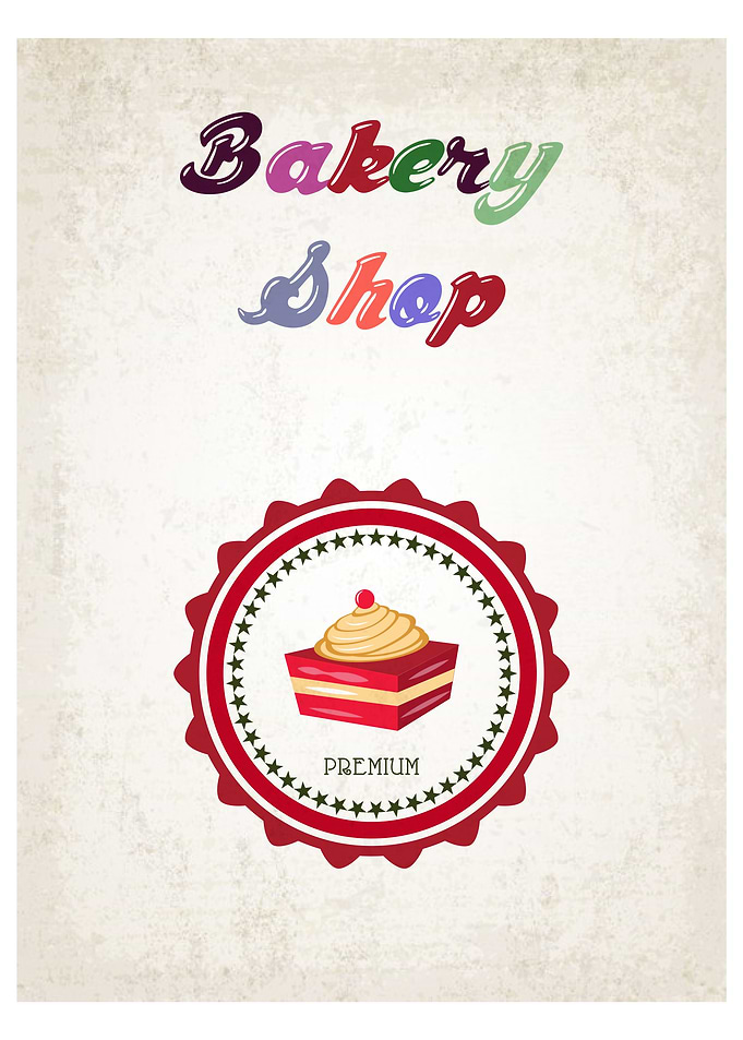 Retro bakery poster