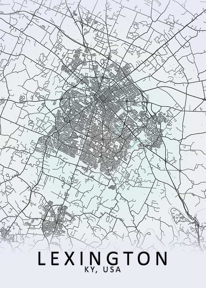 Lexington KY USA City Map