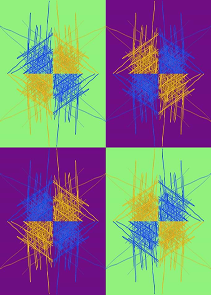 purple green panel