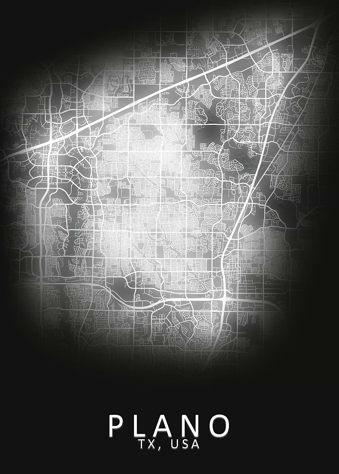 Plano TX USA City Map