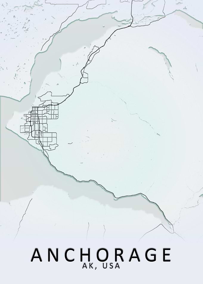 Anchorage AK USA City Map