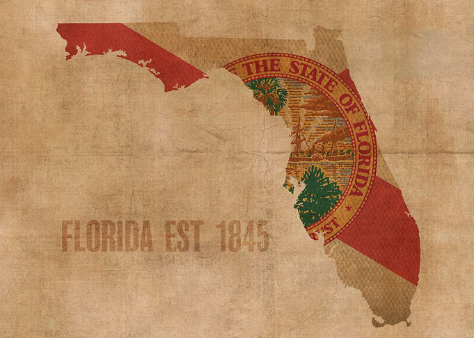 Florida State Flag Map