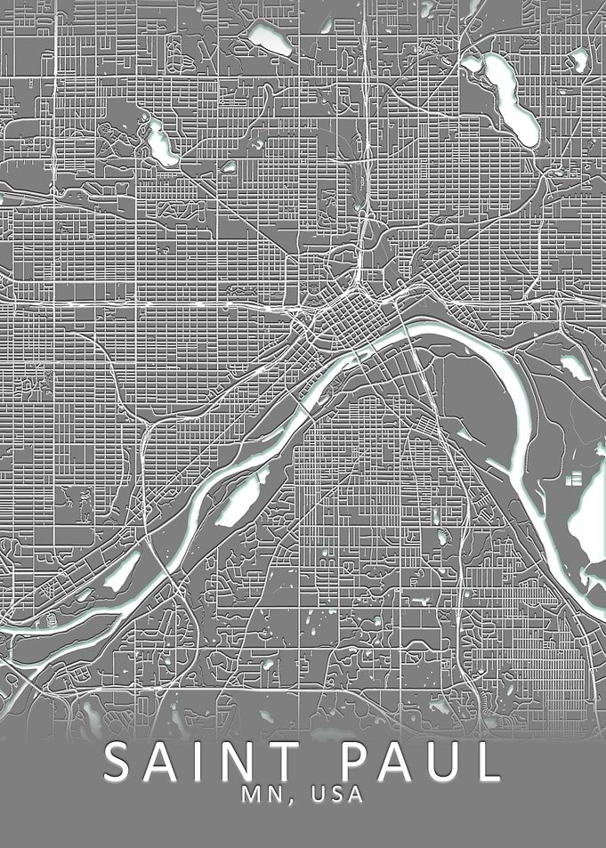 Saint Paul MN USA City Map