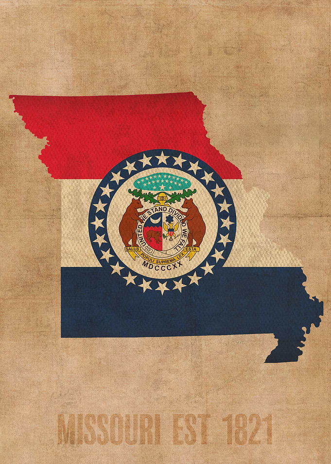 Missouri State Flag Map