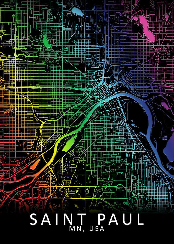 Saint Paul MN USA City Map
