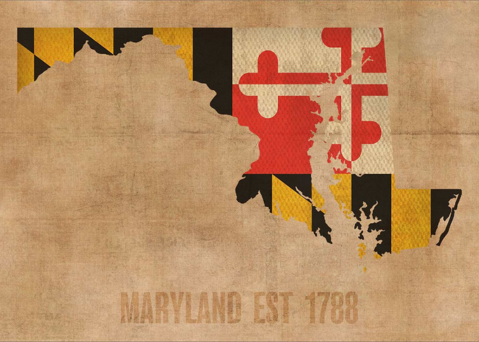 Maryland State Flag Map