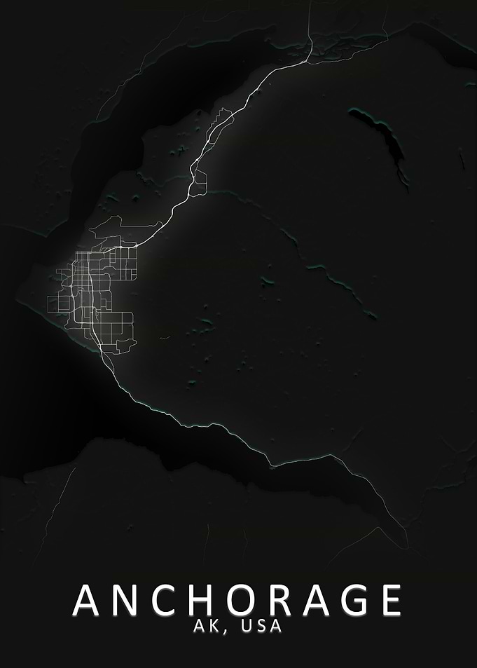 Anchorage AK USA City Map