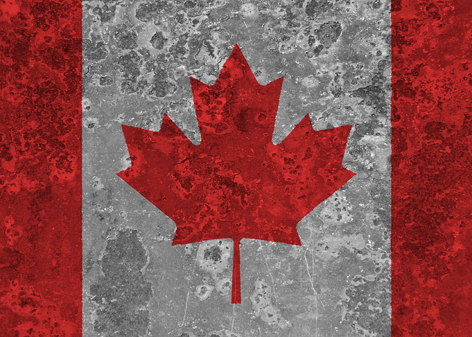 Rusty Canadian Flag