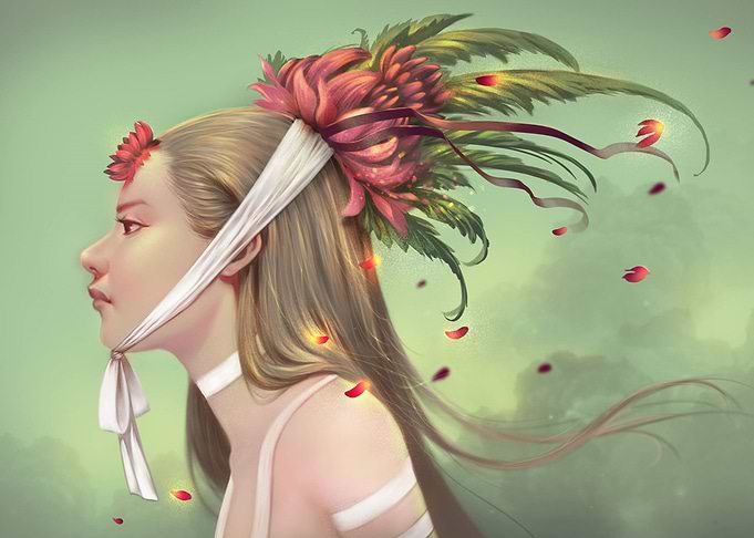 Women and flowers