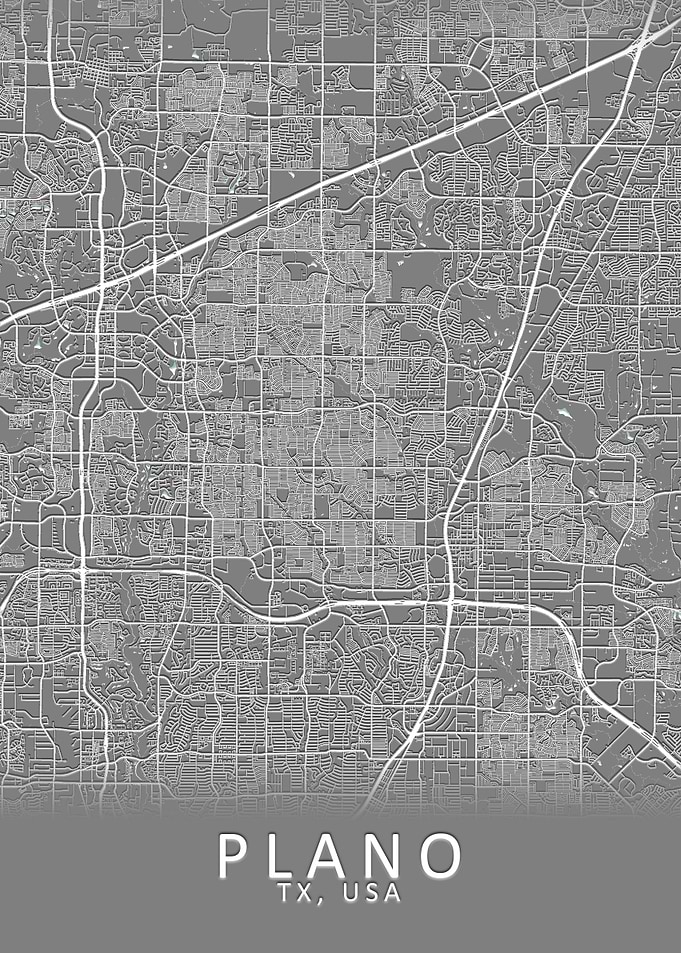 Plano TX USA City Map