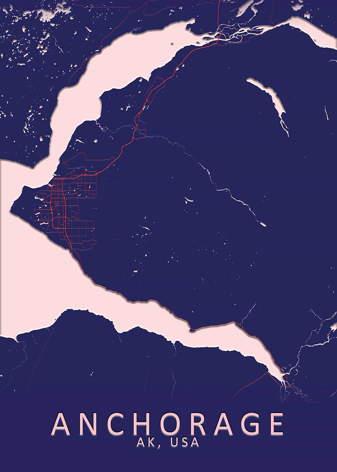 Anchorage AK USA City Map