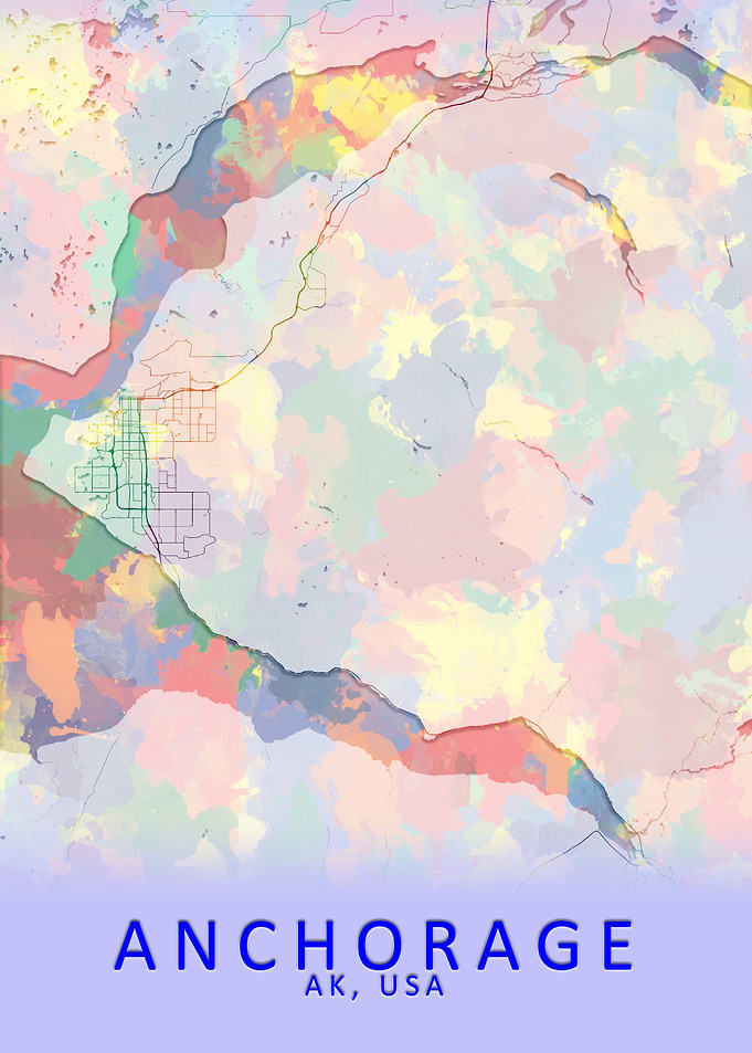 Anchorage AK USA City Map