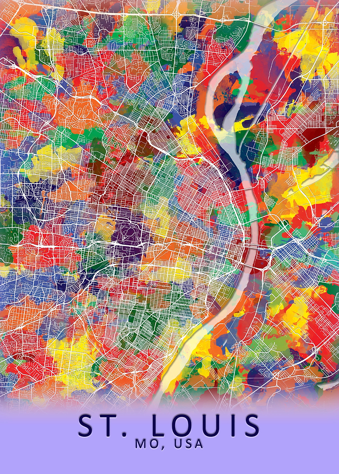 St Louis MO USA City Map