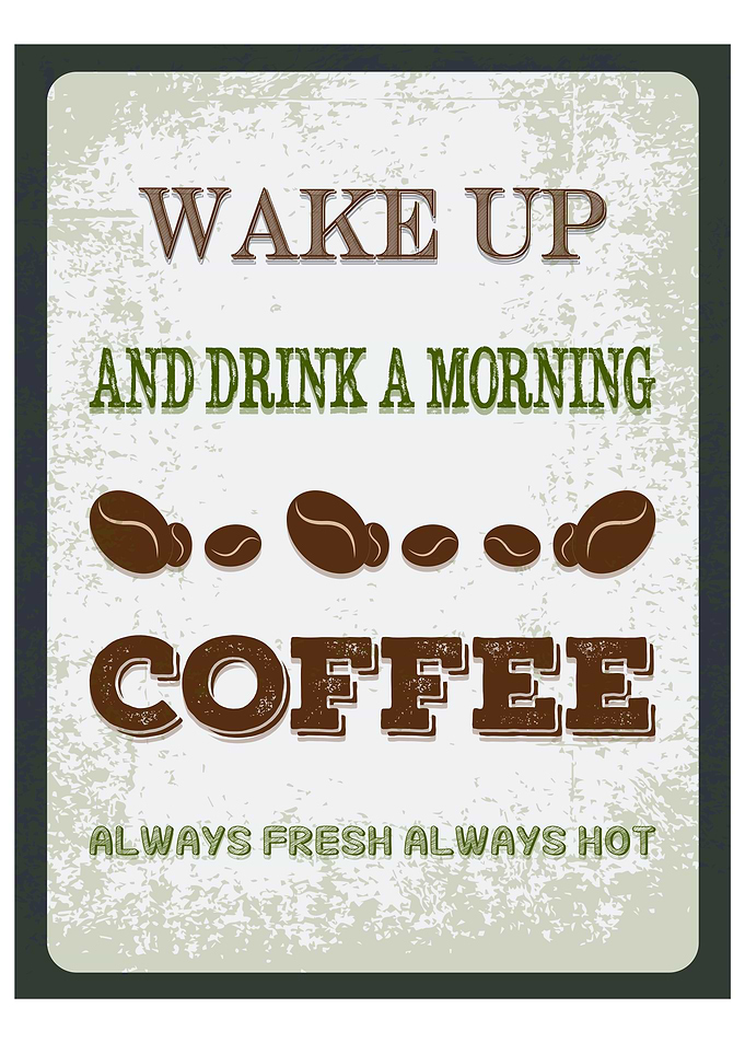 Vintage coffee poster