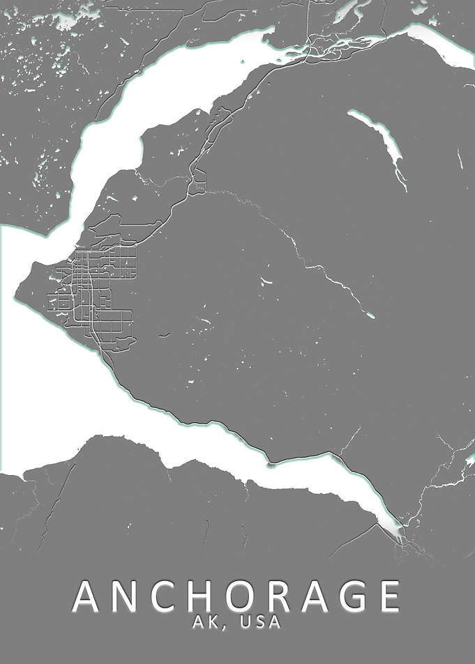 Anchorage AK USA City Map