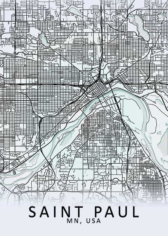 Saint Paul MN USA City Map