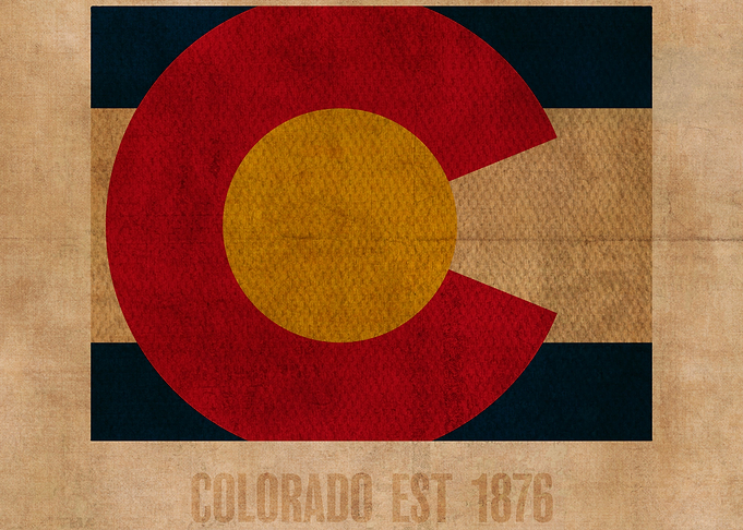 Colorado State Flag Map