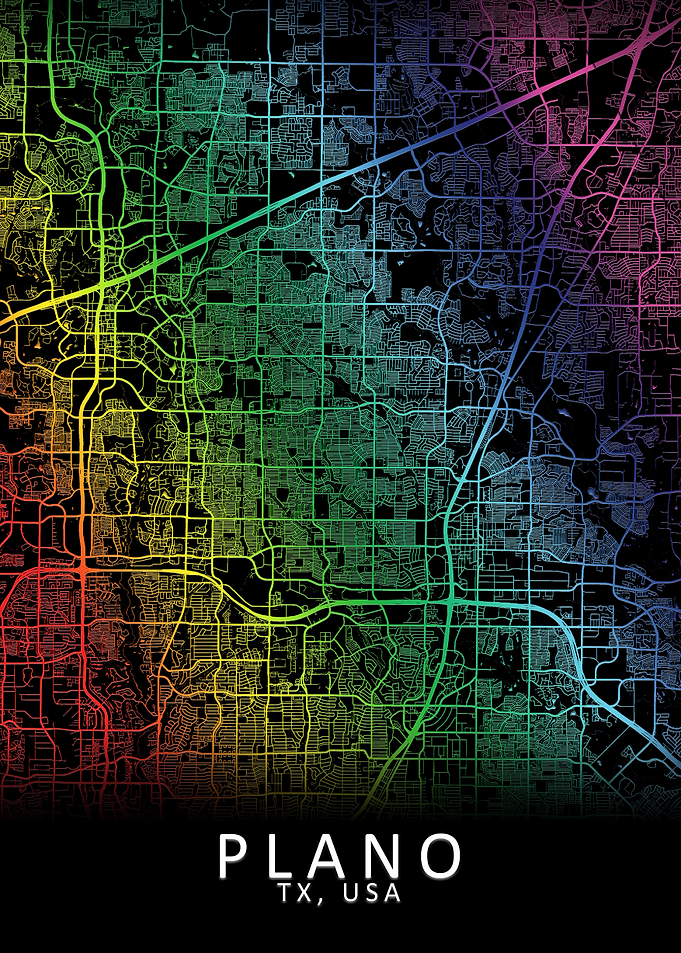 Plano TX USA City Map
