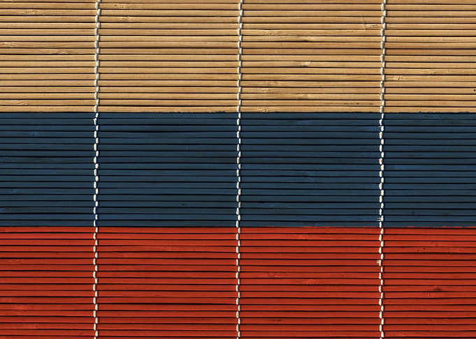 Bamboo Russian Flag