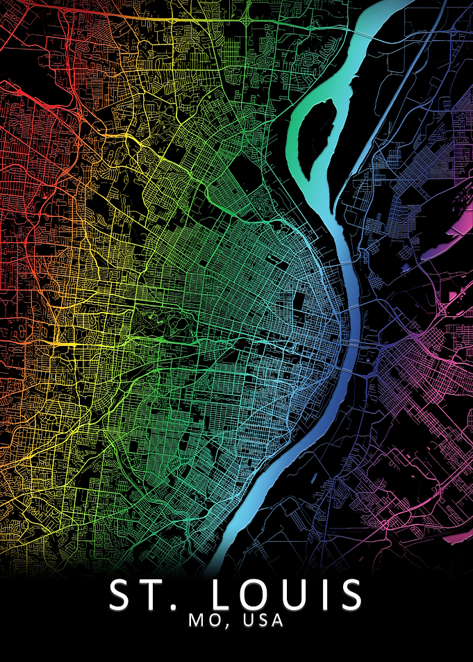St Louis MO USA City Map