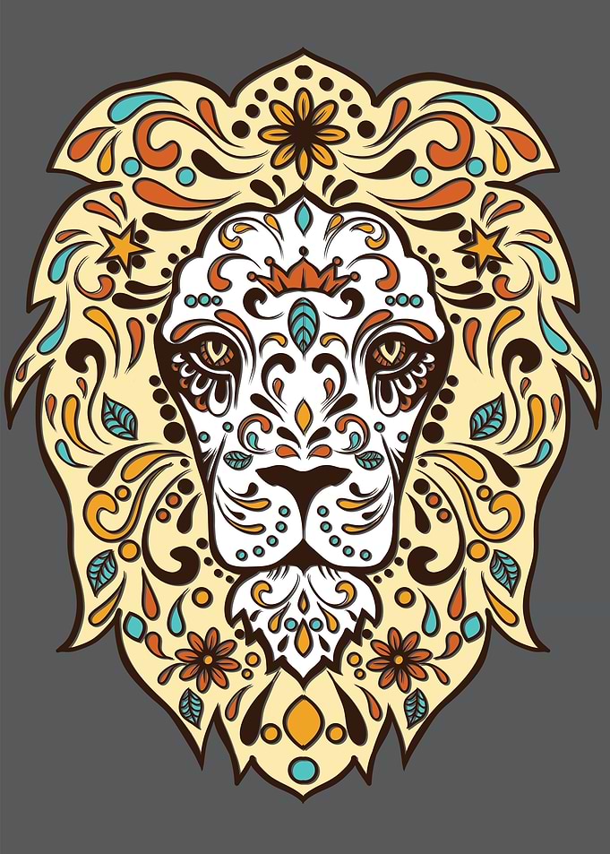 Lion Sugar Skull
