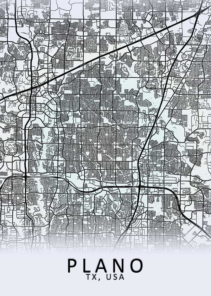 Plano TX USA City Map